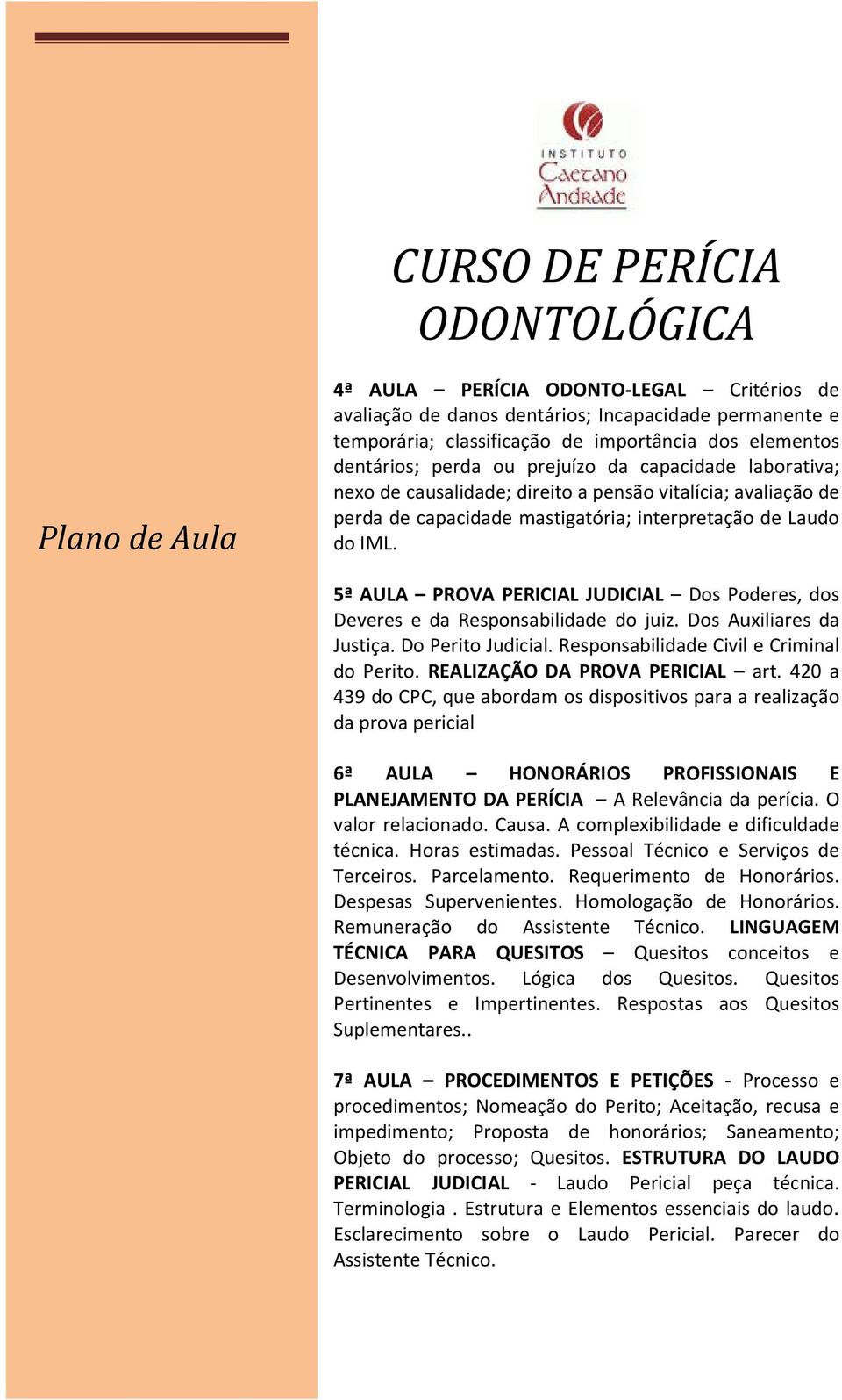 5ª AULA PROVA PERICIAL JUDICIAL Dos Poderes, dos Deveres e da Responsabilidade do juiz. Dos Auxiliares da Justiça. Do Perito Judicial. Responsabilidade Civil e Criminal do Perito.