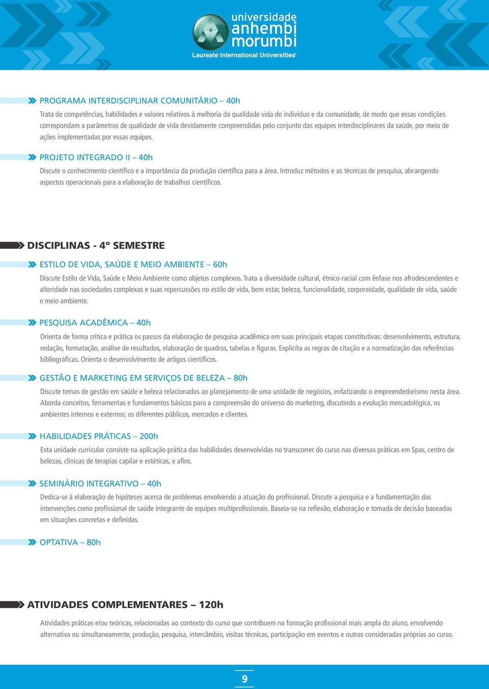 PROJETO INTEGRADO II 40h Discute o conhecimento científico e a importância da produção científica para a área.