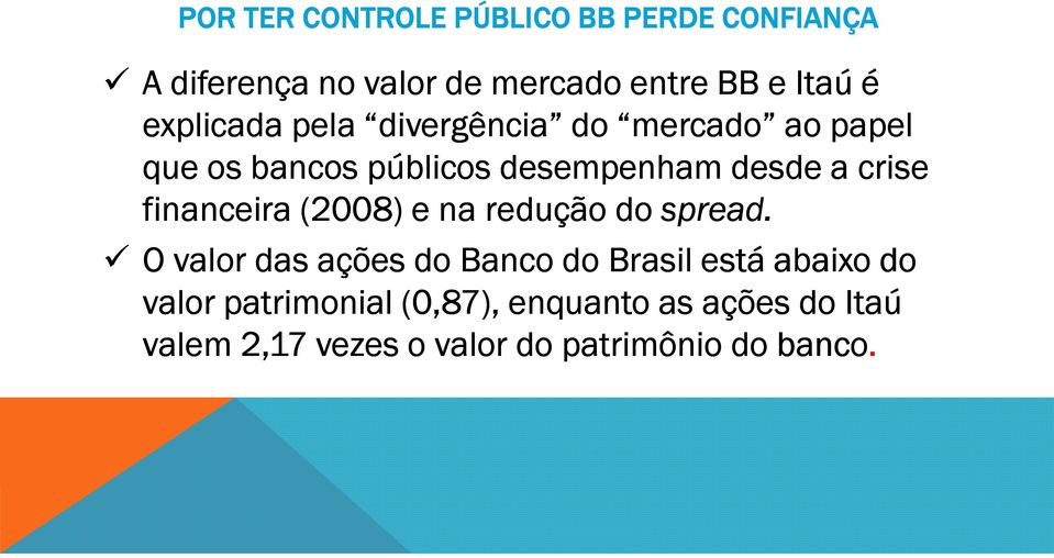 financeira (2008) e na redução do spread.