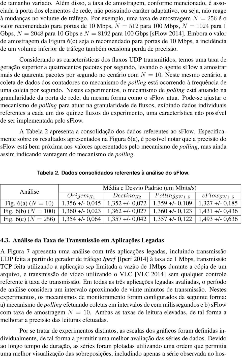 Por exemplo, uma taxa de amostragem N = 256 é o valor recomendado para portas de Mbps, N = 52 para Mbps, N = 24 para Gbps, N = 248 para Gbps e N = 892 para Gbps [sflow 24].