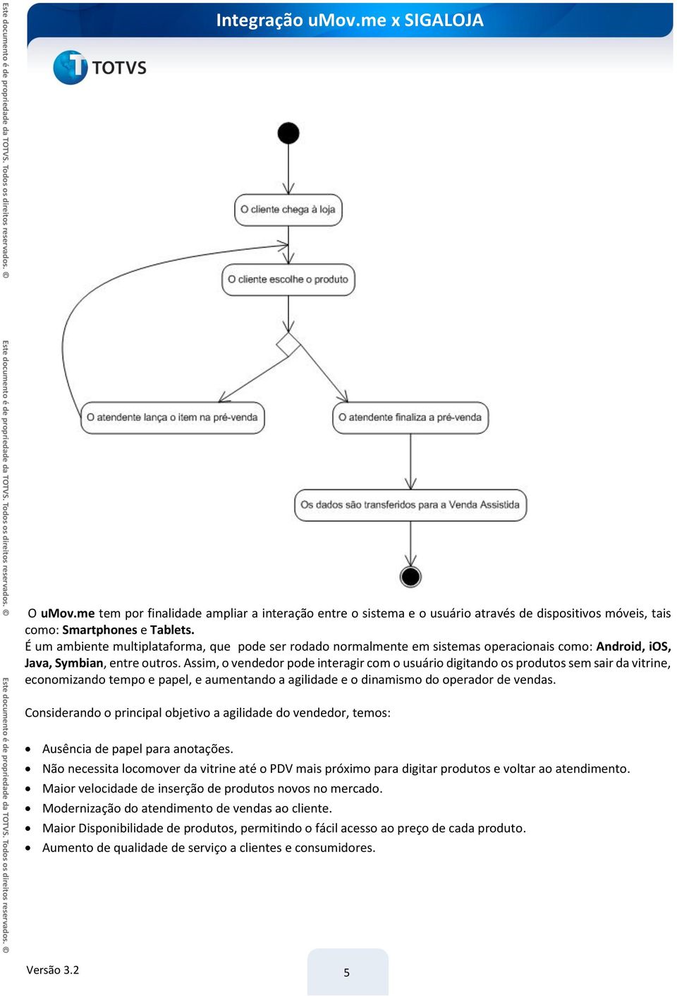 Assim, o vendedor pode interagir com o usuário digitando os produtos sem sair da vitrine, economizando tempo e papel, e aumentando a agilidade e o dinamismo do operador de vendas.