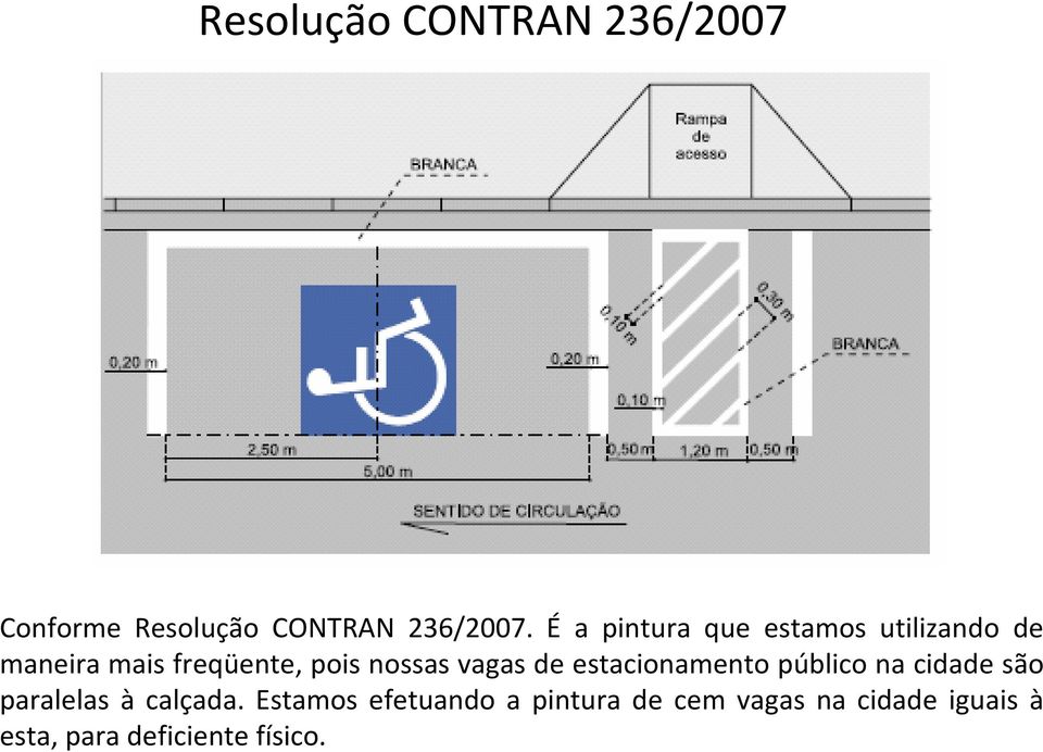 vagas de estacionamento público na cidade são paralelas à calçada.