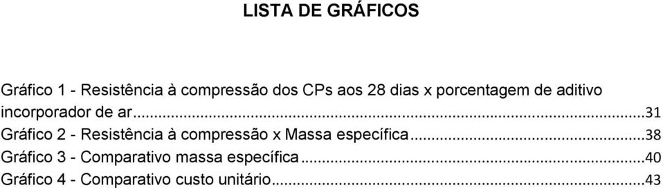 ..31 Gráfico 2 - Resistência à compressão x Massa específica.