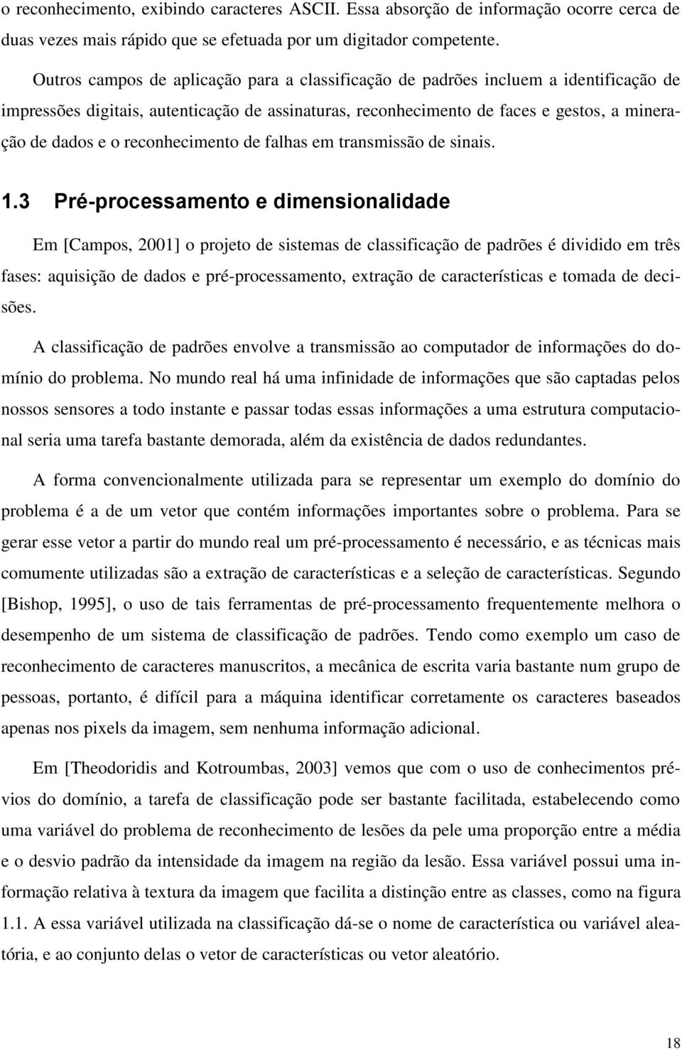 reconhecimento de falhas em transmissão de sinais. 1.