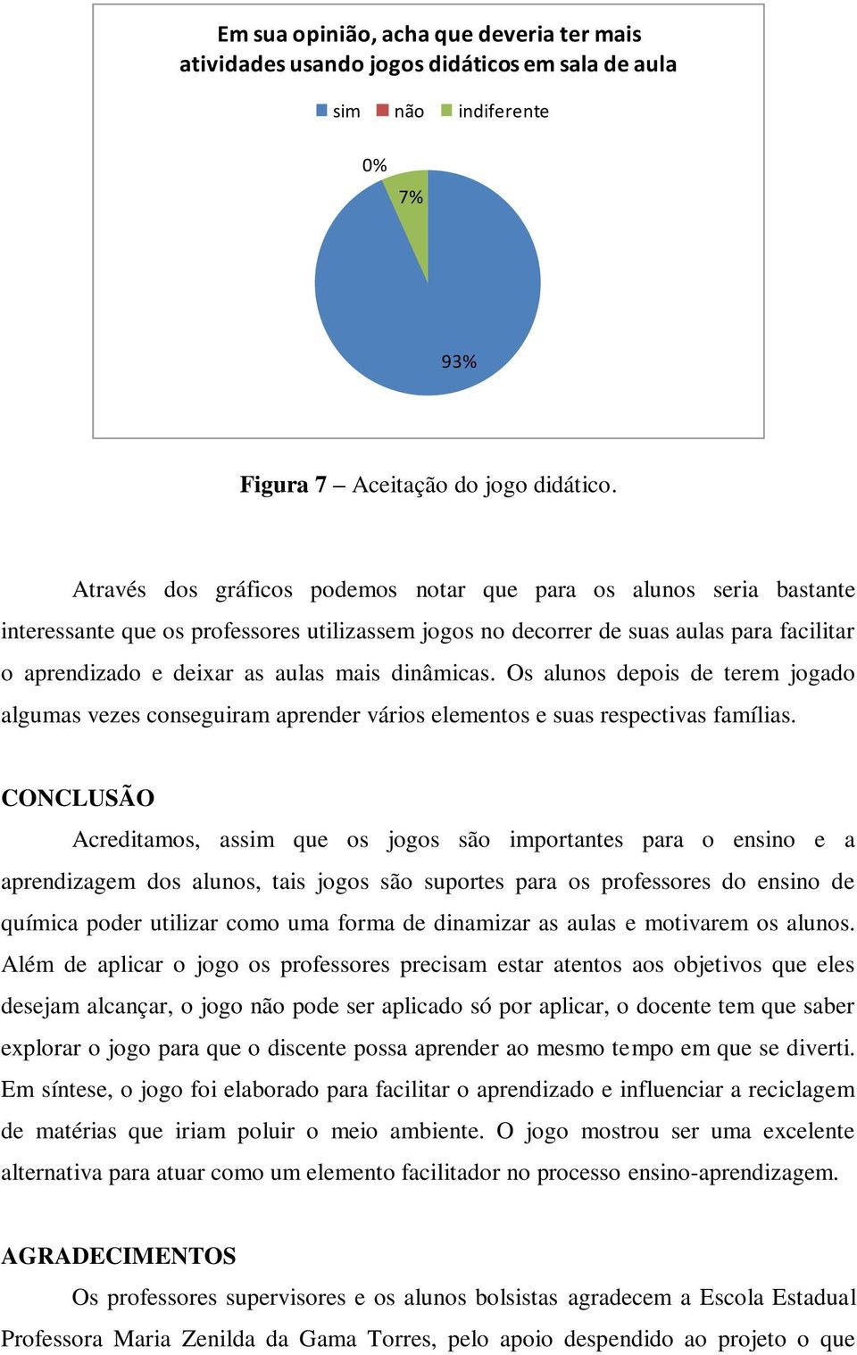 dinâmicas. Os alunos depois de terem jogado algumas vezes conseguiram aprender vários elementos e suas respectivas famílias.