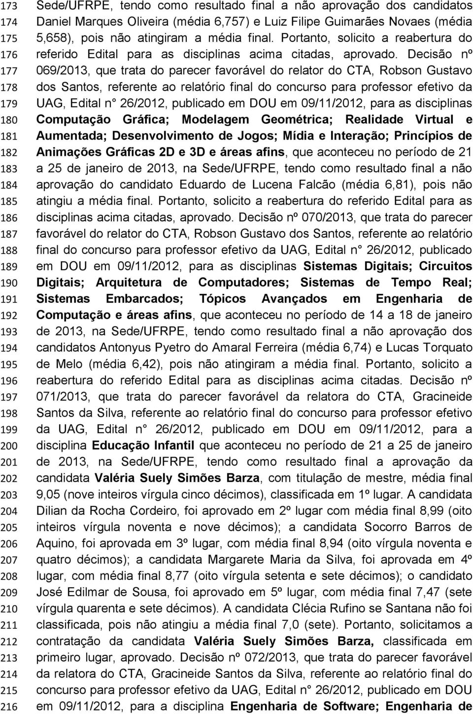 Portanto, solicito a reabertura do referido Edital para as disciplinas acima citadas, aprovado.