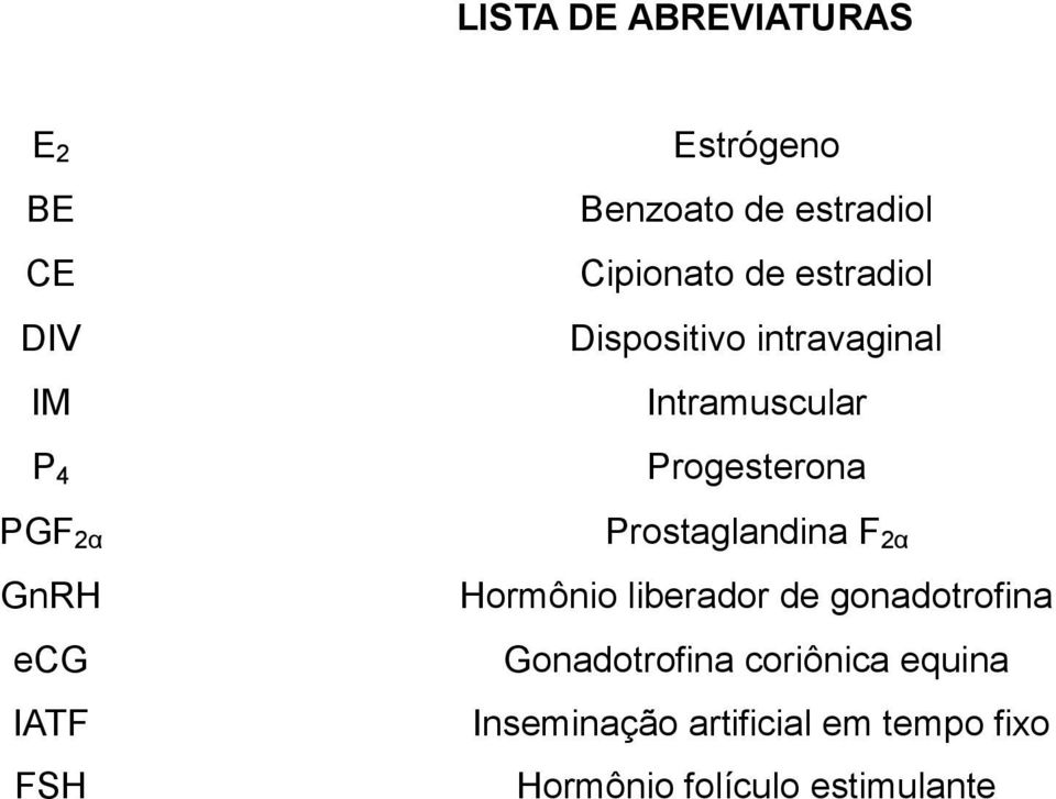 Intramuscular Progesterona Prostaglandina F 2α Hormônio liberador de