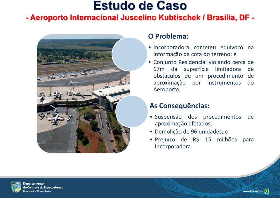 de obstáculos de um procedimento de aproximação por instrumentos do Aeroporto.