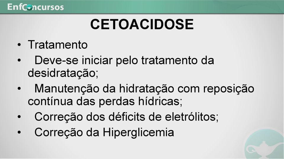 hidratação com reposição contínua das perdas