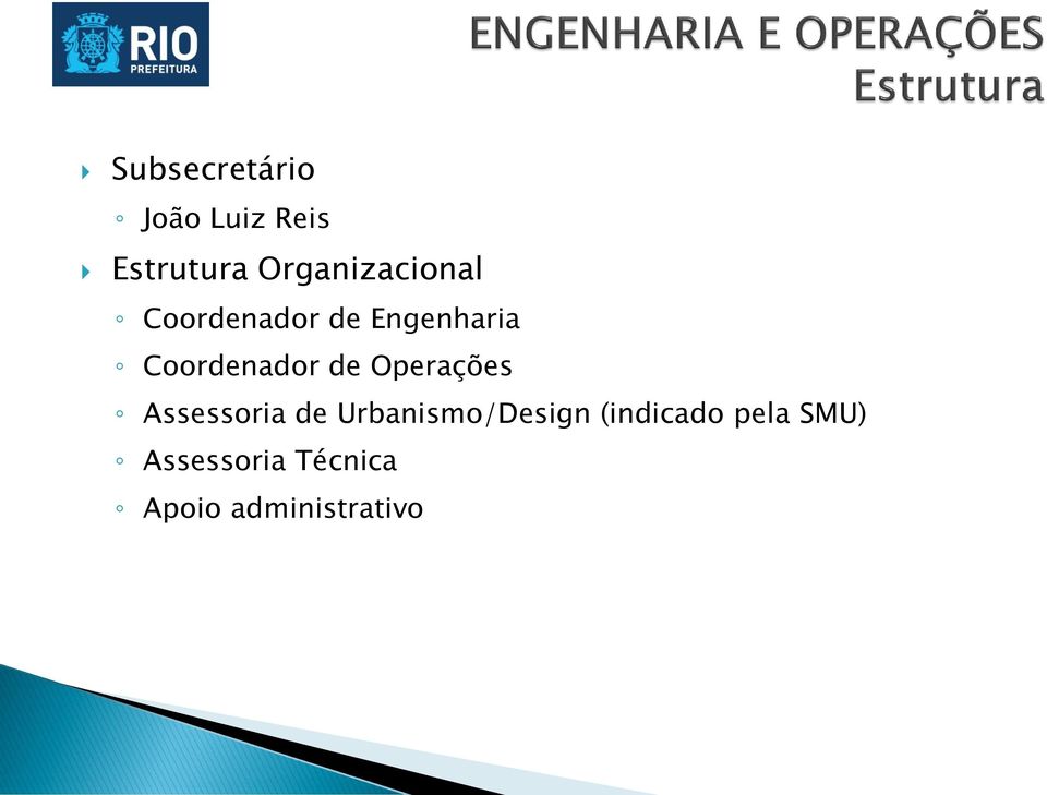 Coordenador de Operações Assessoria de