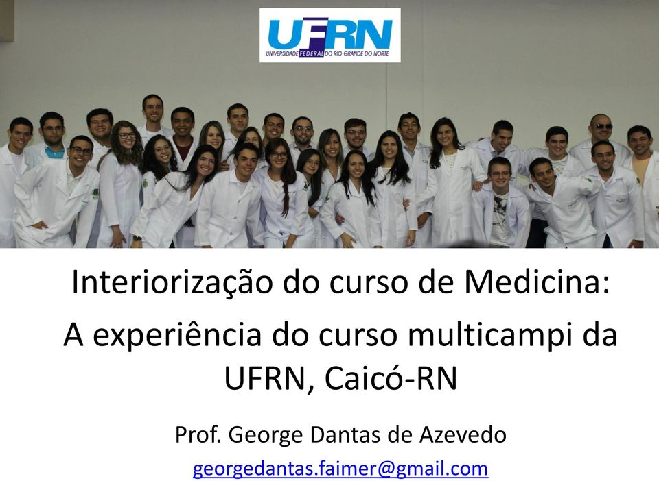 UFRN, Caicó-RN Prof.