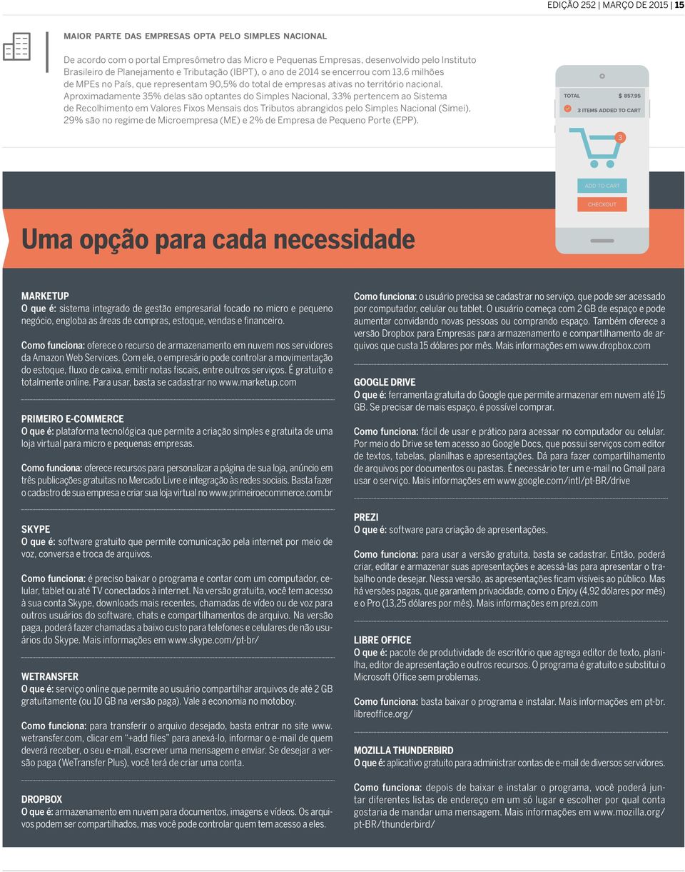 Aproximadamente 35% delas são optantes do Simples Nacional, 33% pertencem ao Sistema de Recolhimento em Valores Fixos Mensais dos Tributos abrangidos pelo Simples Nacional (Simei), 29% são no regime