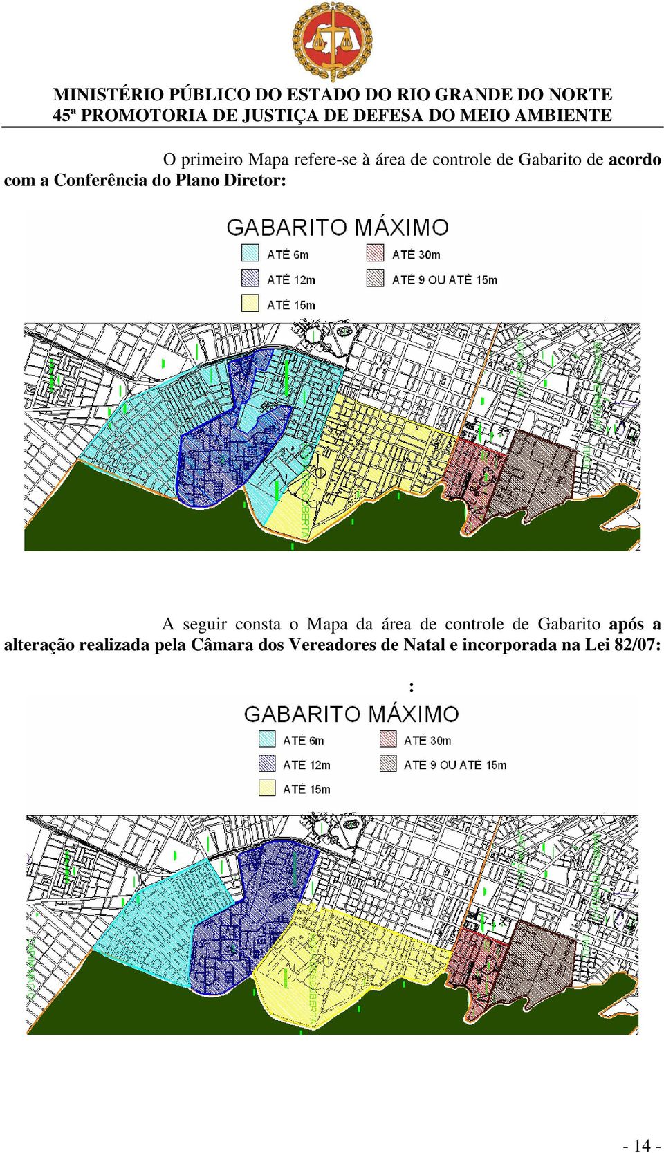 Mapa da área de controle de Gabarito após a alteração realizada