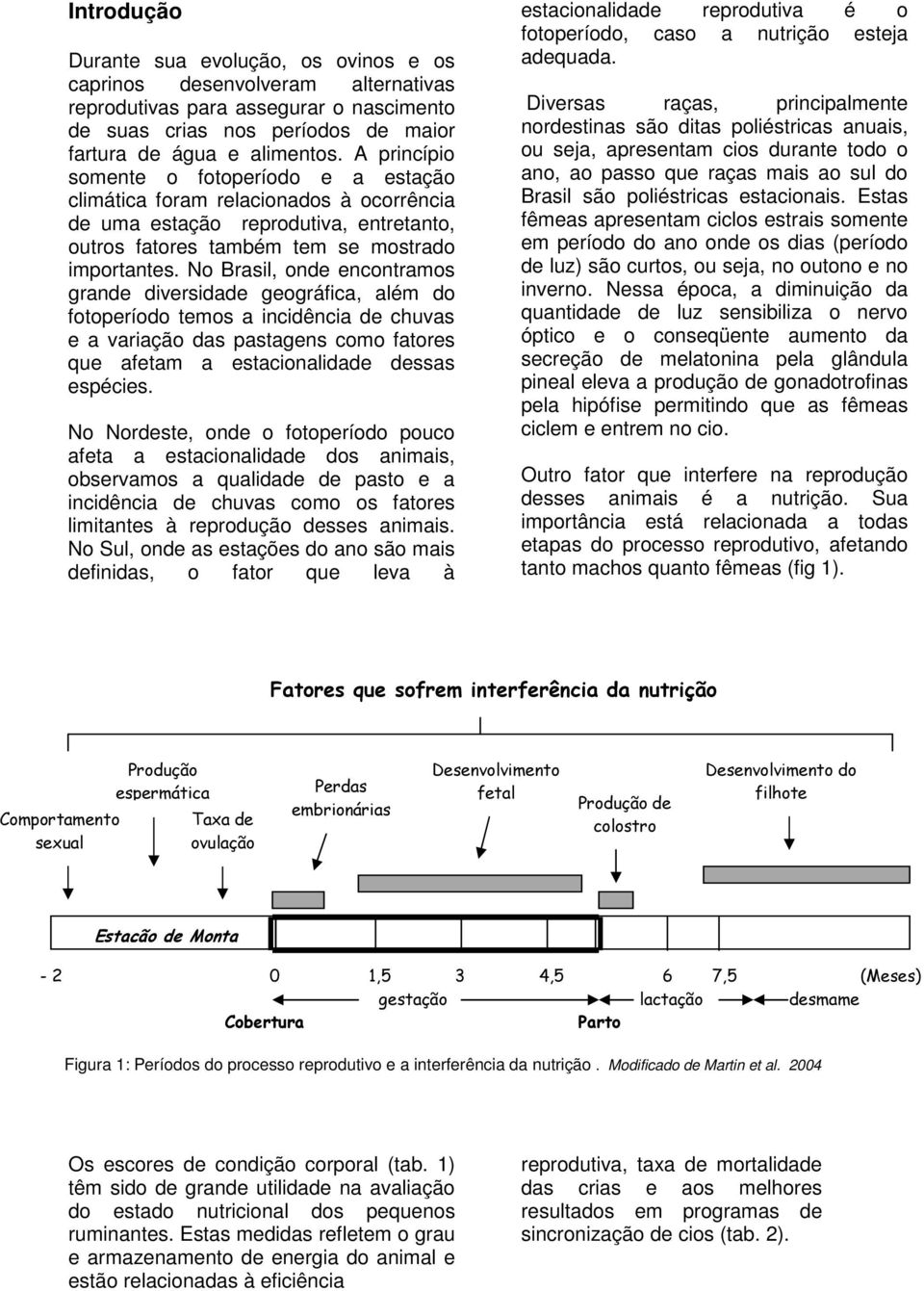 No Brasil, onde encontramos grande diversidade geográfica, além do fotoperíodo temos a incidência de chuvas e a variação das pastagens como fatores que afetam a estacionalidade dessas espécies.