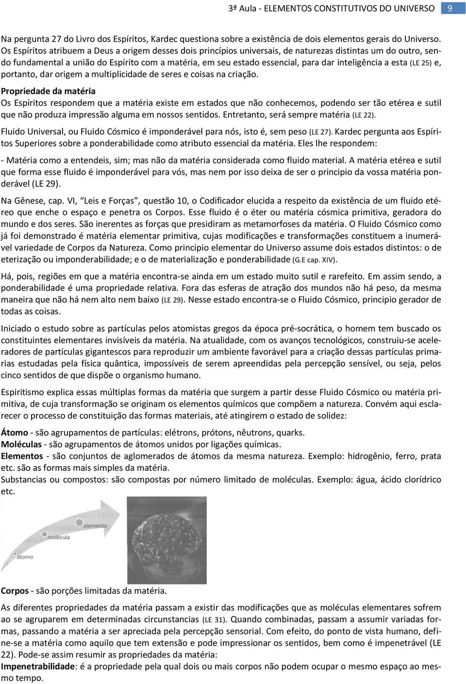 inteligência a esta (LE 25) e, portanto, dar origem a multiplicidade de seres e coisas na criação.