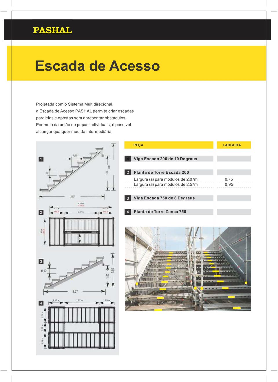 Por meio da união de peças individuais, é possível alcançar qualquer medida intermediária.