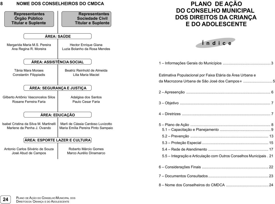 Constantin Filippiadis Lilia Maria Maciel ÁREA: SEGURANÇA E JUSTIÇA Gilberto Antônio Vasconcelos Silos Adalgisa dos Santos Rosane Ferreira Faria Paulo Cesar Faria ÁREA: EDUCAÇÃO Isabel Cristina da