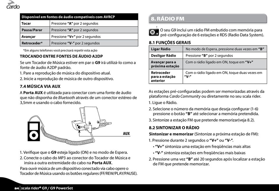 Pare a reprodução de música do dispositivo atual. 2. Inicie a reprodução de música de outro dispositivo. 7.