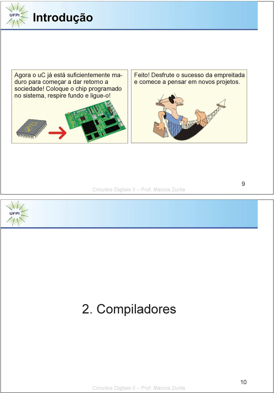 Coloque o chip programado no sistema, respire fundo e