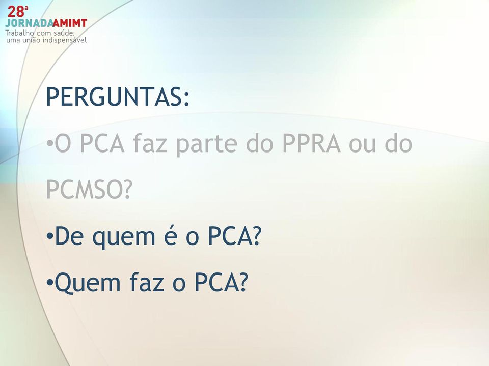 ou do PCMSO?