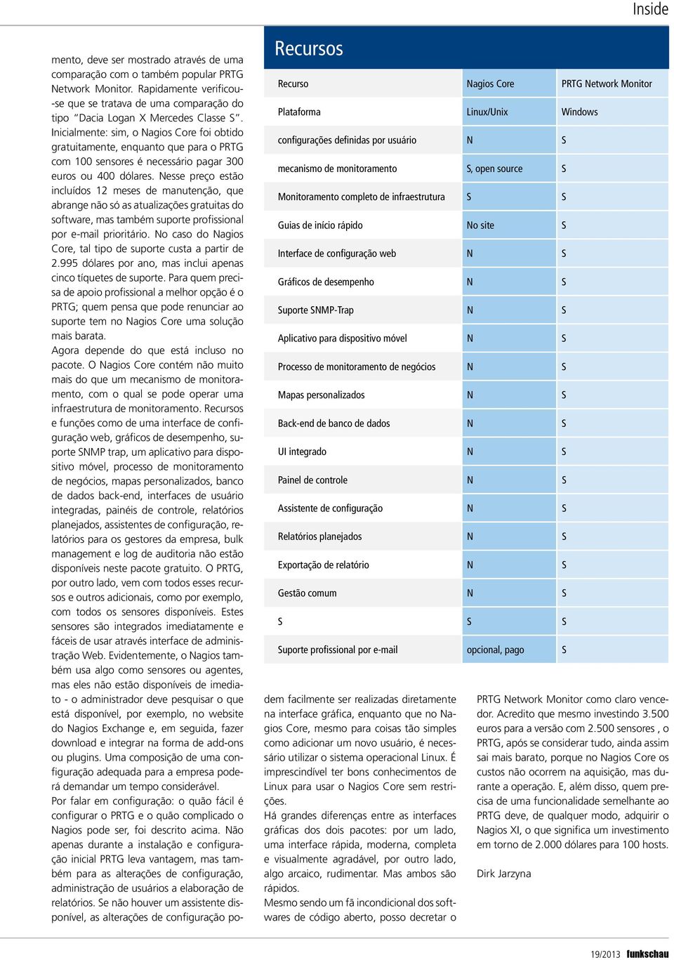 Mapas personalizados N S Back-end de banco de dados N S UI integrado N S Painel de controle N S Assistente de configuração N S Relatórios planejados N S Exportação de relatório N S Gestão comum N S S