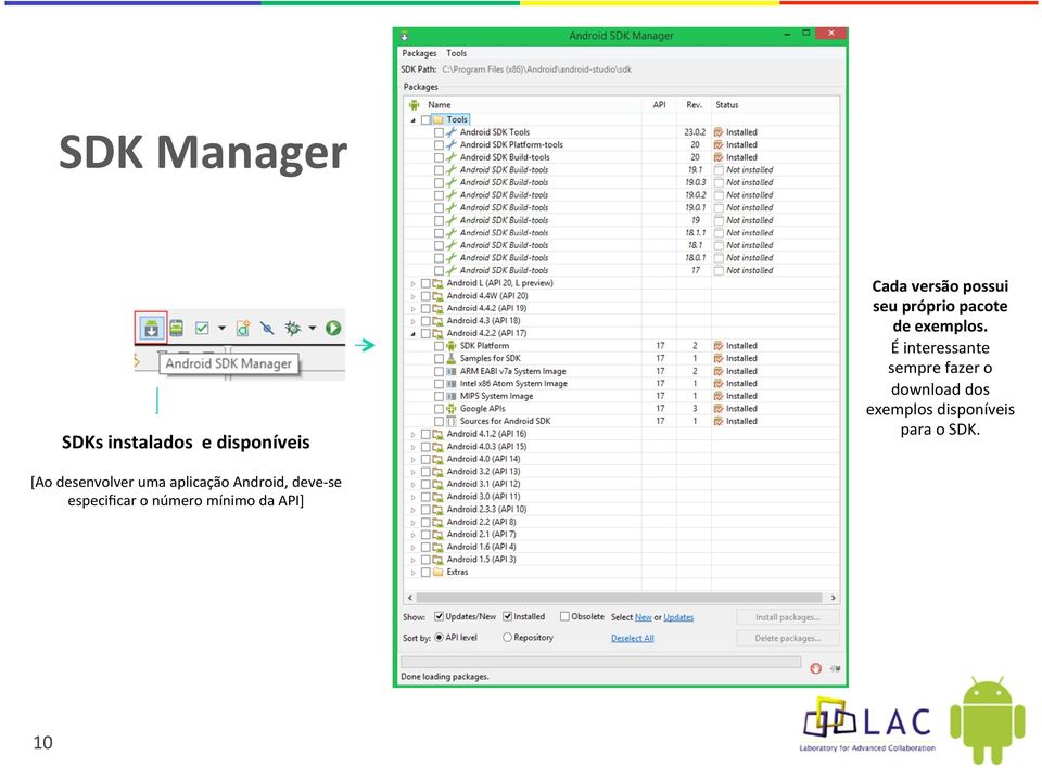 É interessante sempre fazer o download dos exemplos disponíveis