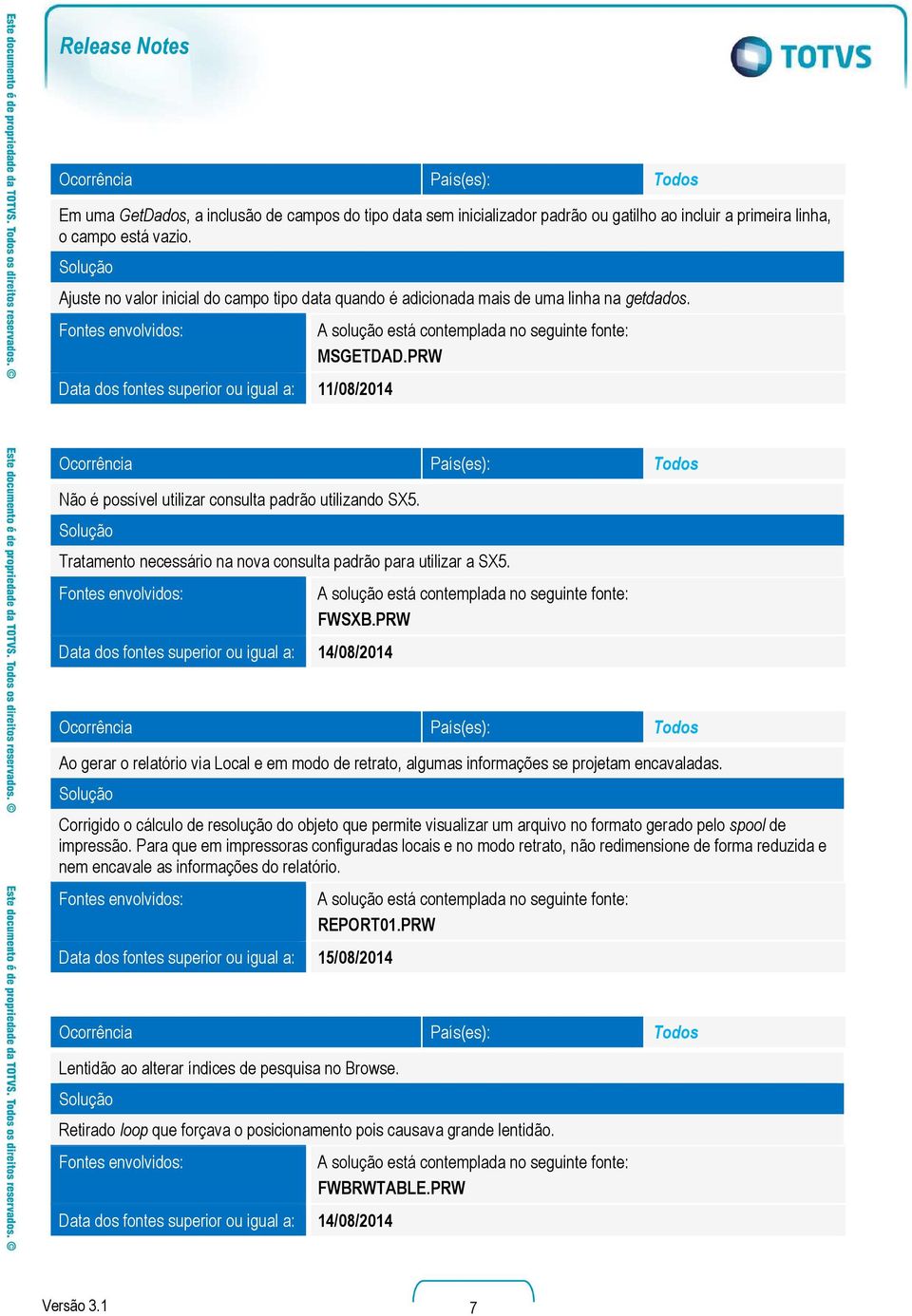 PRW Não é possível utilizar consulta padrão utilizando SX5. Tratamento necessário na nova consulta padrão para utilizar a SX5. Data dos fontes superior ou igual a: 14/08/2014 FWSXB.