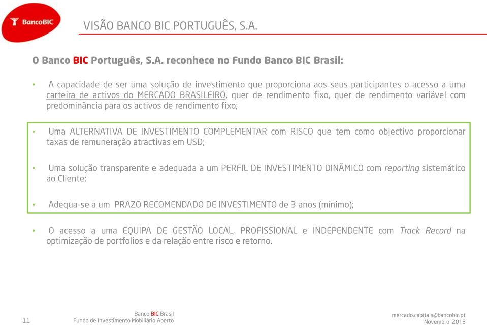 O Banco BIC Português, S.A.