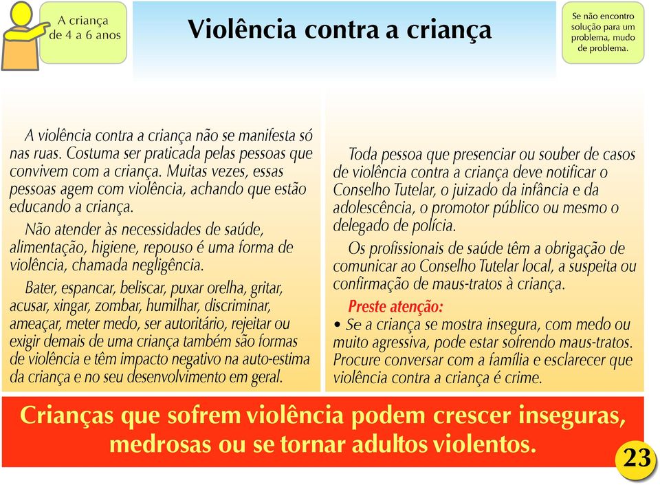 Não atender às necessidades de saúde, alimentação, higiene, repouso é uma forma de violência, chamada negligência.