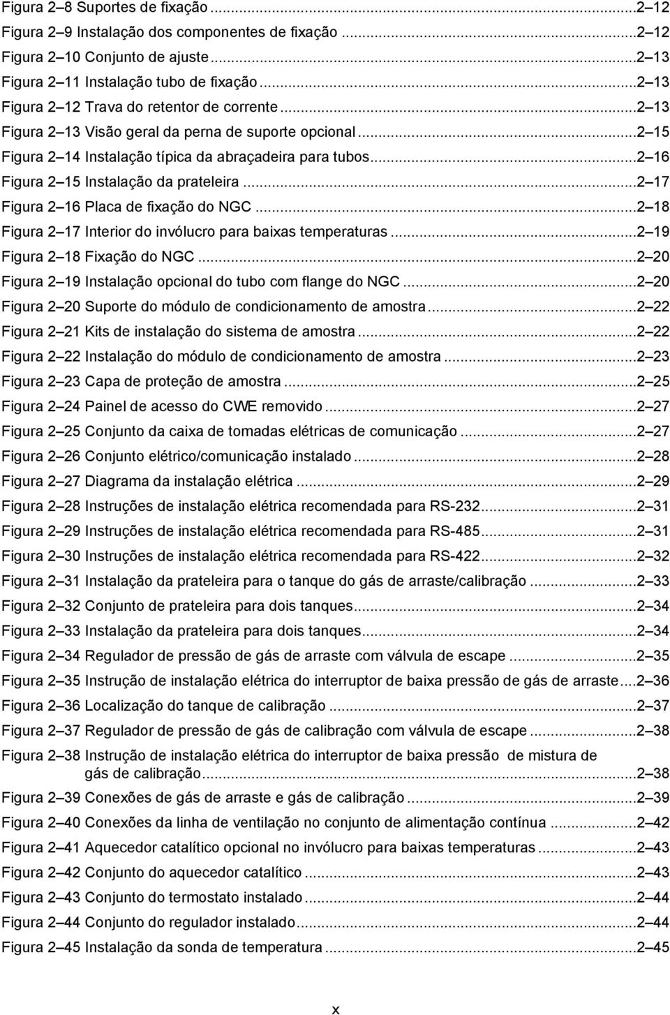 ..2 16 Figura 2 15 Instalação da prateleira...2 17 Figura 2 16 Placa de fixação do NGC...2 18 Figura 2 17 Interior do invólucro para baixas temperaturas...2 19 Figura 2 18 Fixação do NGC.