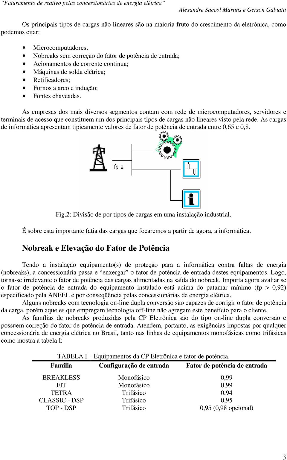 As empresas dos mais diversos segmentos contam com rede de microcomputadores, servidores e terminais de acesso que constituem um dos principais tipos de cargas não lineares visto pela rede.