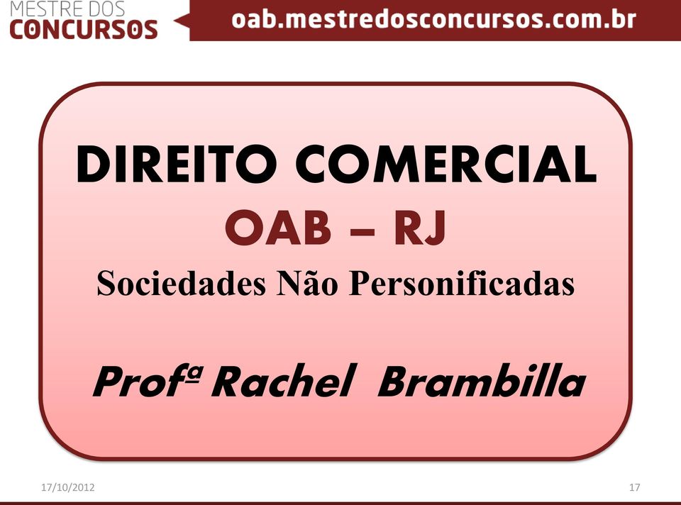 Não Personificadas