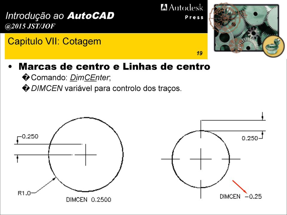 Comando: DimCEnter;