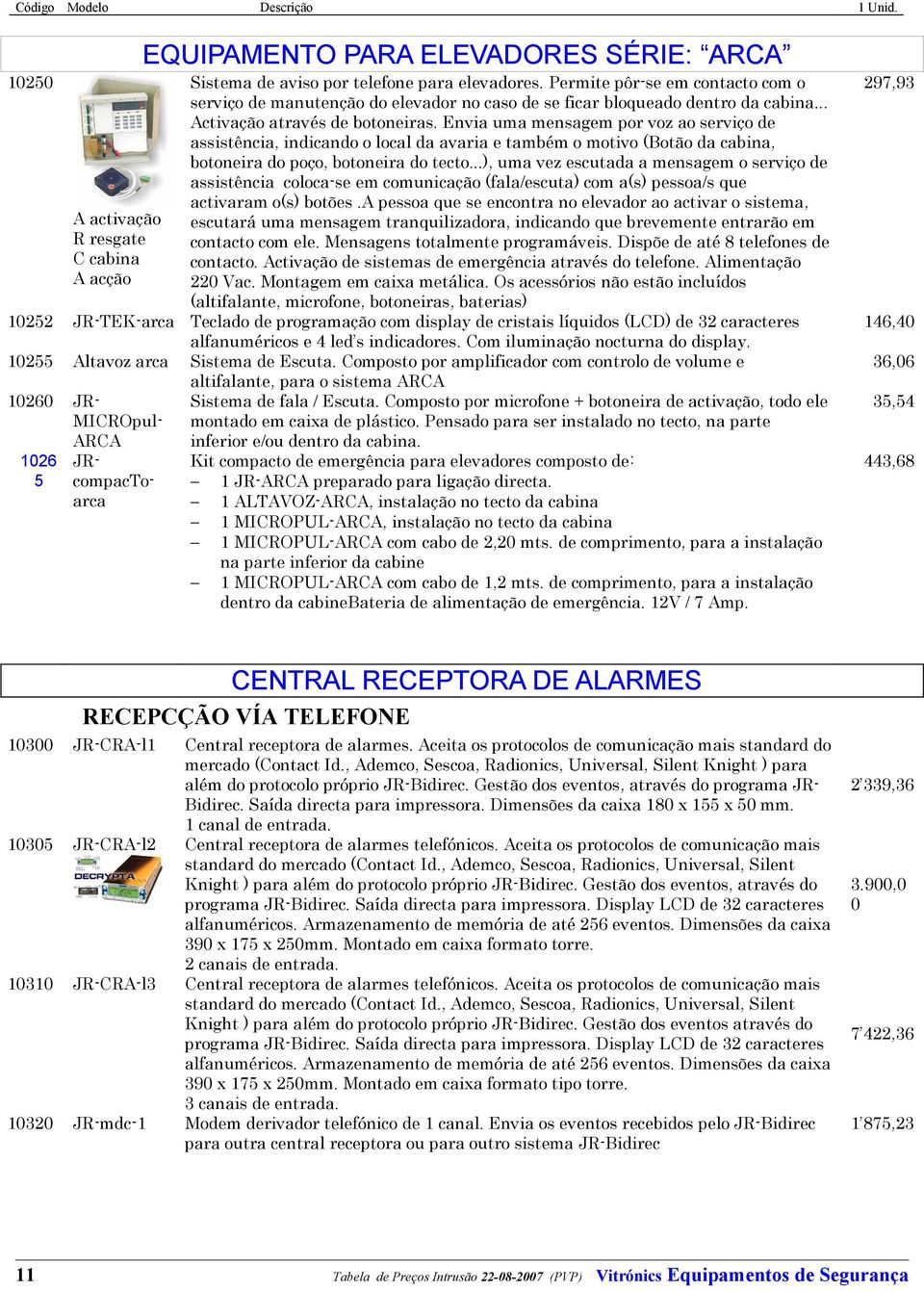 Envia uma mensagem por voz ao serviço de assistência, indicando o local da avaria e também o motivo (otão da cabina, botoneira do poço, botoneira do tecto.