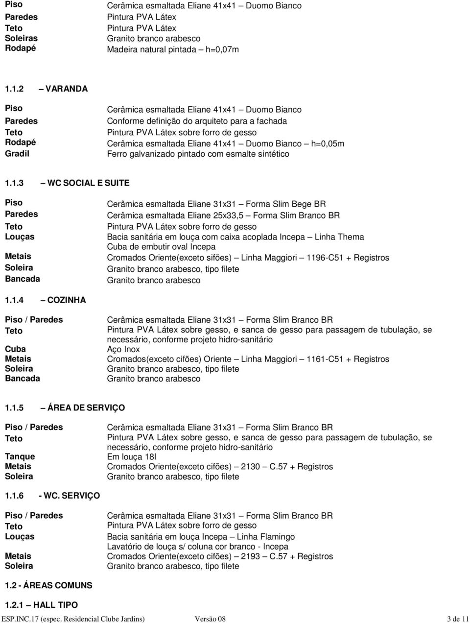 Incepa Crmads Oriente(excet sifões) Linha Maggiri 11