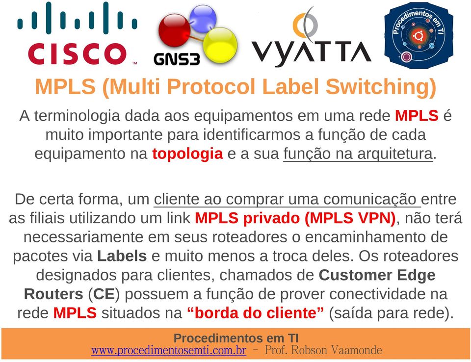De certa forma, um cliente ao comprar uma comunicação entre as filiais utilizando um link MPLS privado (MPLS VPN), não terá necessariamente em seus