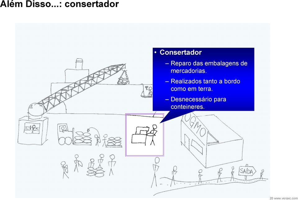 embalagens de mercadorias.