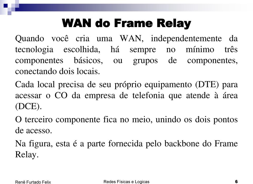 Cada local precisa de seu próprio equipamento (DTE) para acessar o CO da empresa de telefonia que atende à área