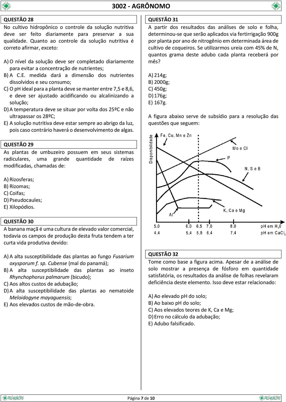 medida dará a dimensão dos nutrientes dissolvidos e seu consumo; C) O ph ideal para a planta deve se manter entre 7,5 e 8,6, e deve ser ajustado acidificando ou alcalinizando a solução; D) A