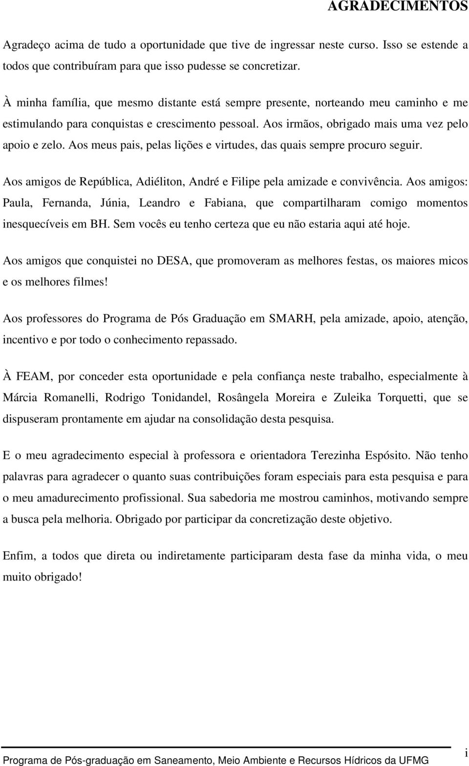 Aos meus pais, pelas lições e virtudes, das quais sempre procuro seguir. Aos amigos de República, Adiéliton, André e Filipe pela amizade e convivência.