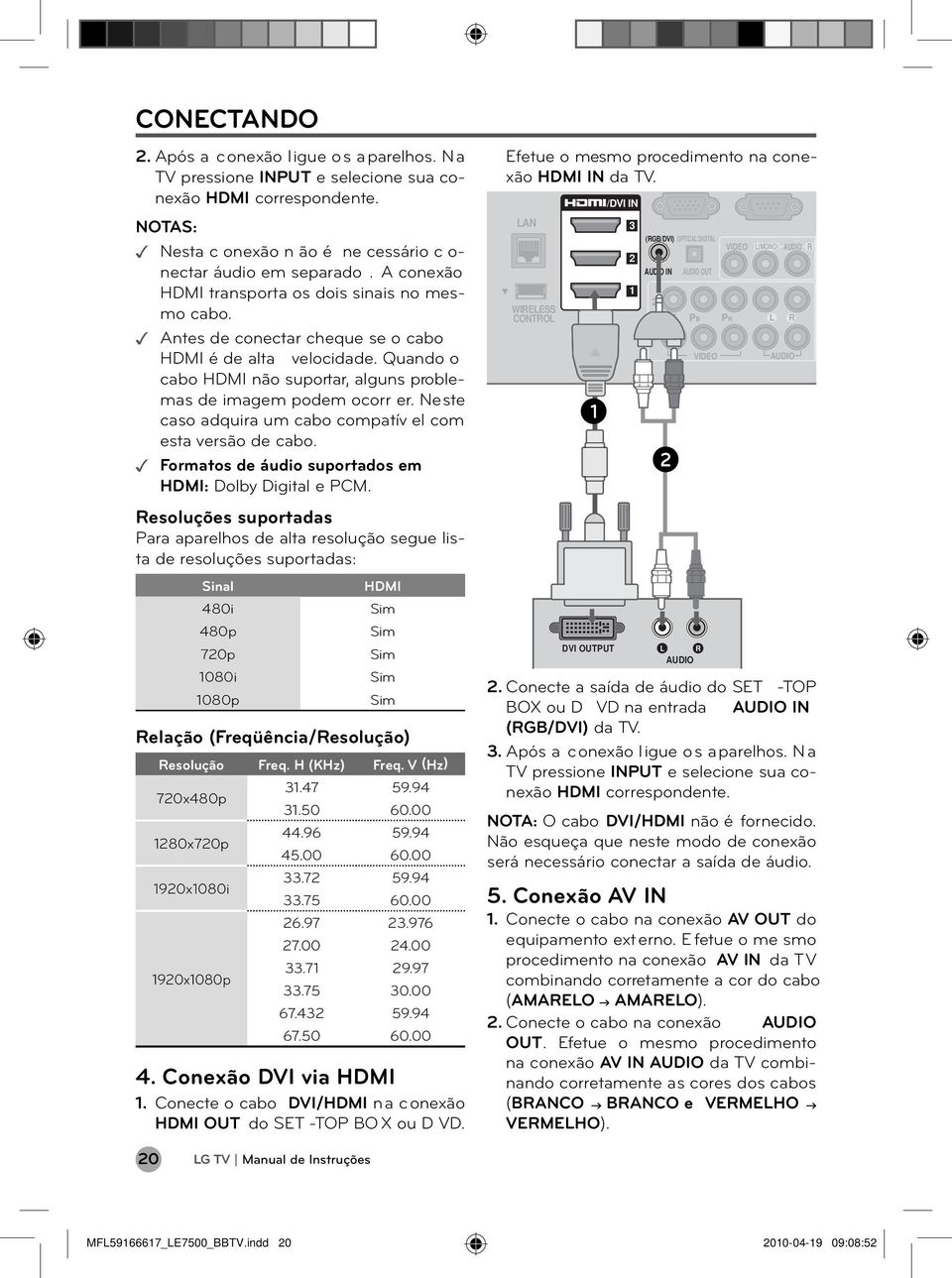 Neste caso adquira um cabo compatív el com esta versão de cabo. Formatos de áudio suportados em HDMI: Dolby Digital e PCM.