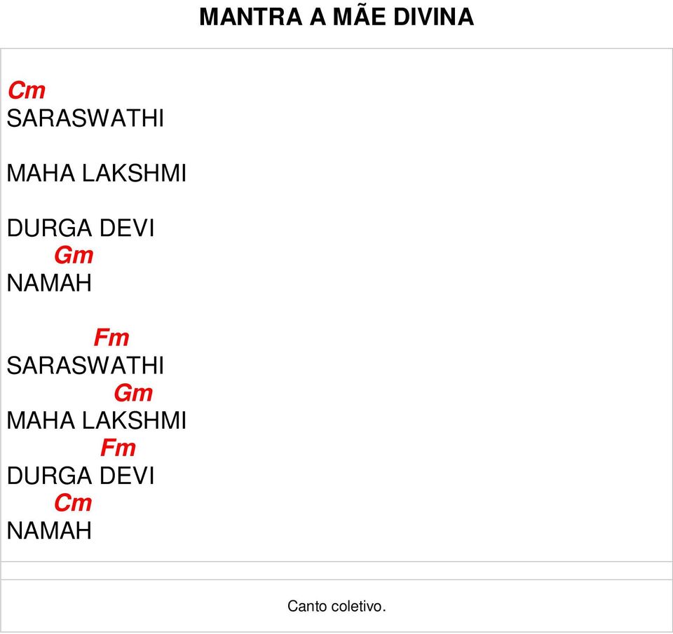 DEVI m NAMAH m SARASWATHI m