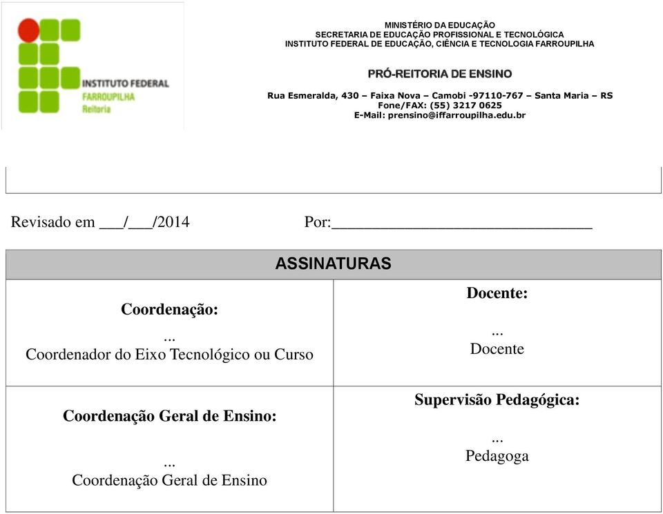 Coordenação Geral de Ensino: Coordenação Geral