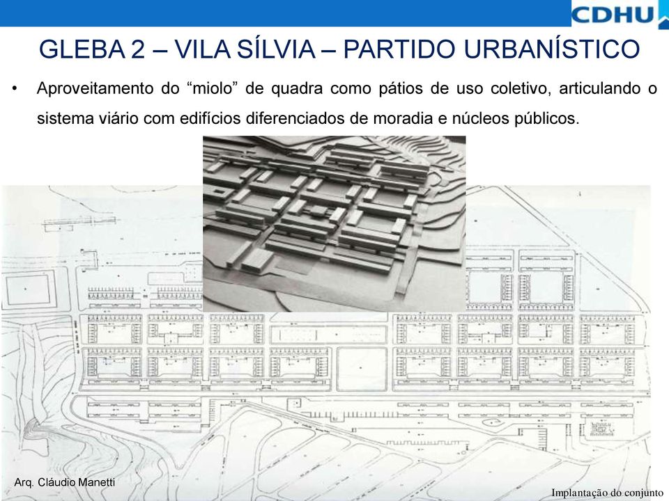 sistema viário com edifícios diferenciados de moradia e