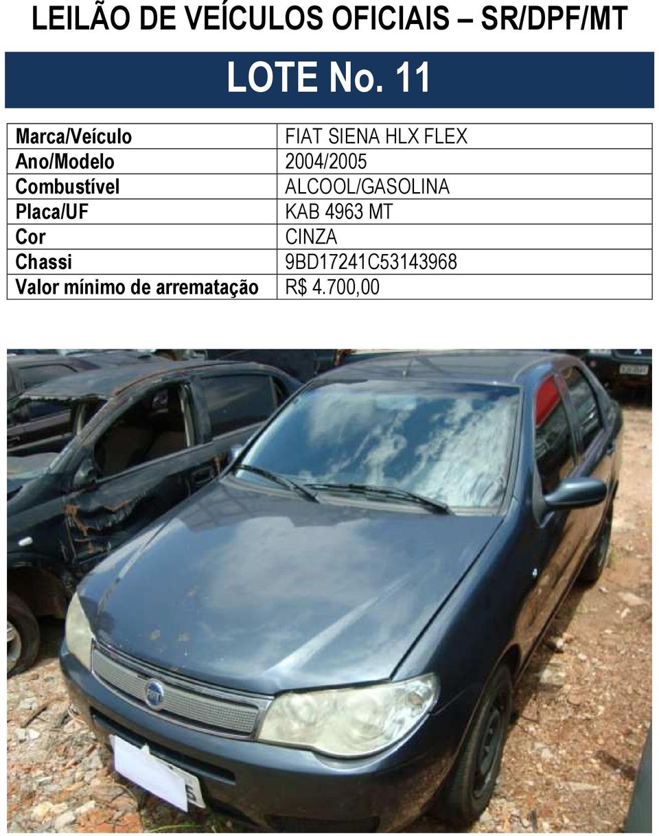 2004/2005 ALCOOL/GASOLINA KAB 4963