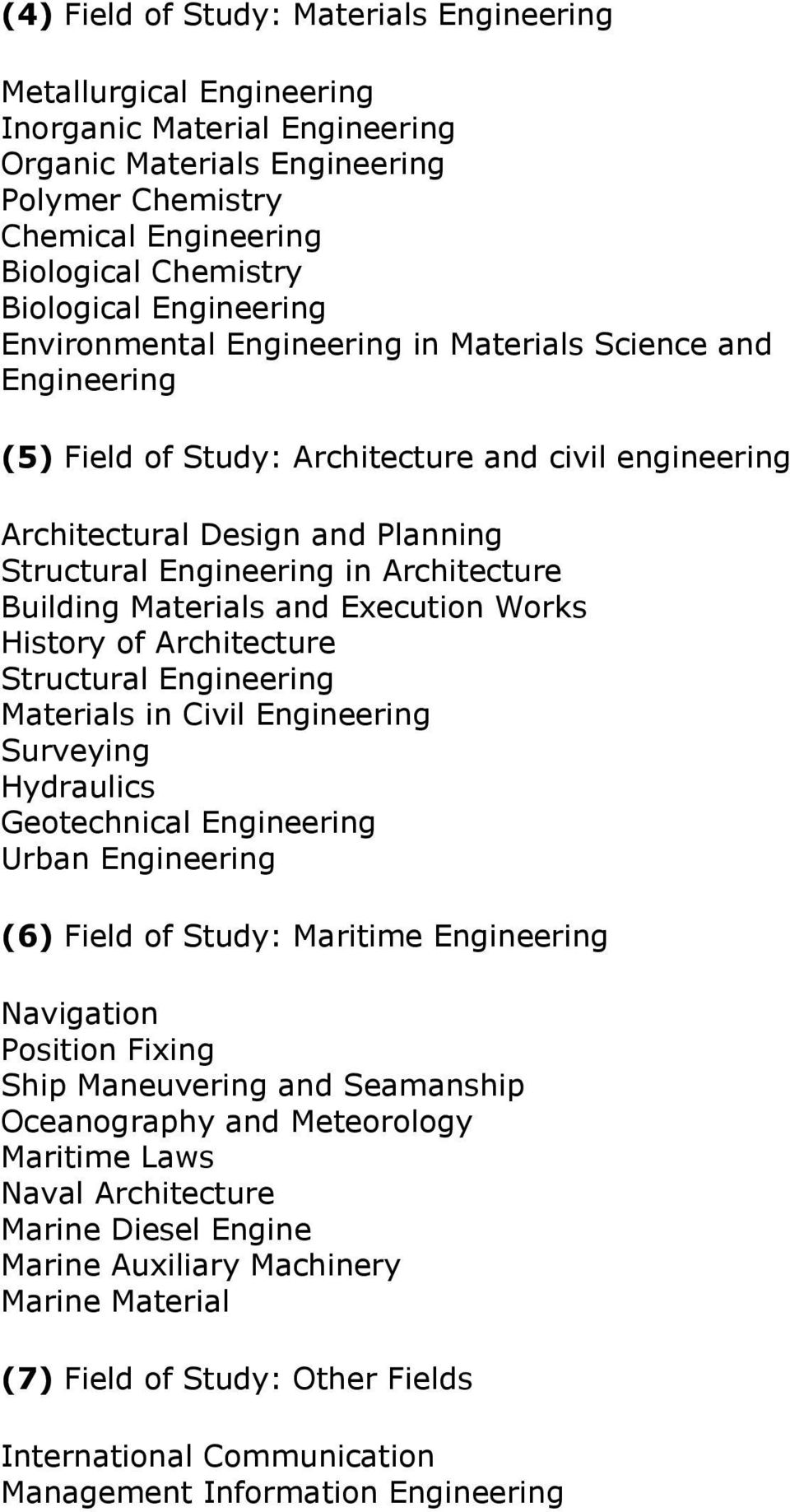 Architecture Building Materials and Execution Works History of Architecture Structural Engineering Materials in Civil Engineering Surveying Hydraulics Geotechnical Engineering Urban Engineering (6)