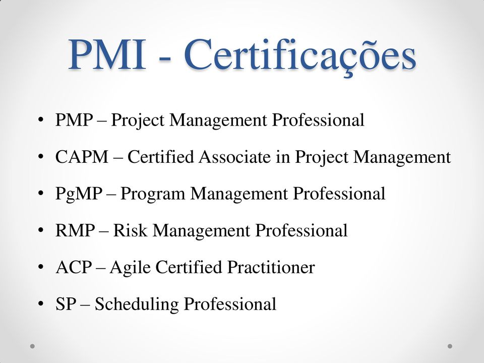Program Management Professional RMP Risk Management