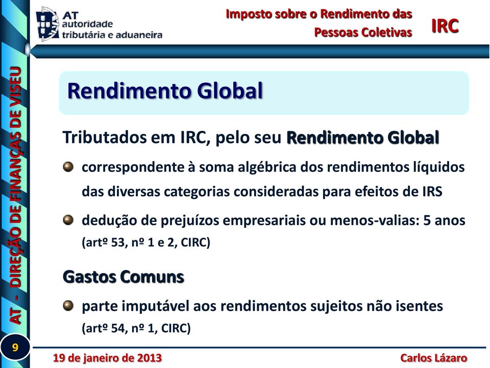 de IRS dedução de prejuízos empresariais ou menos-valias: 5 anos (artº 53, nº 1 e 2,