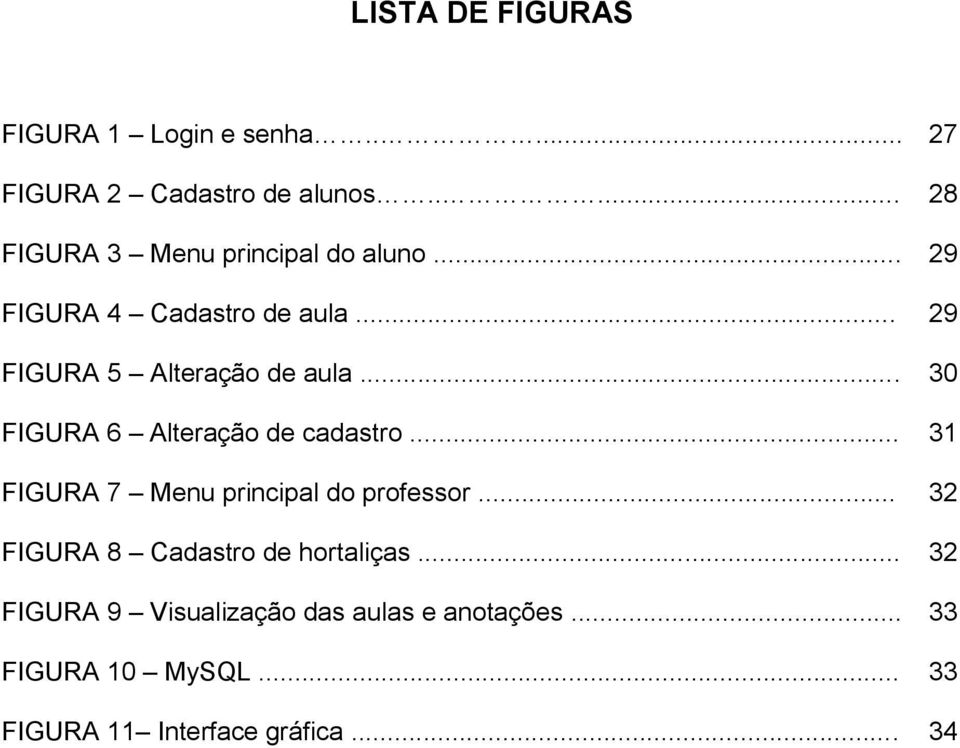 .. 29 FIGURA 5 Alteração de aula... 30 FIGURA 6 Alteração de cadastro.