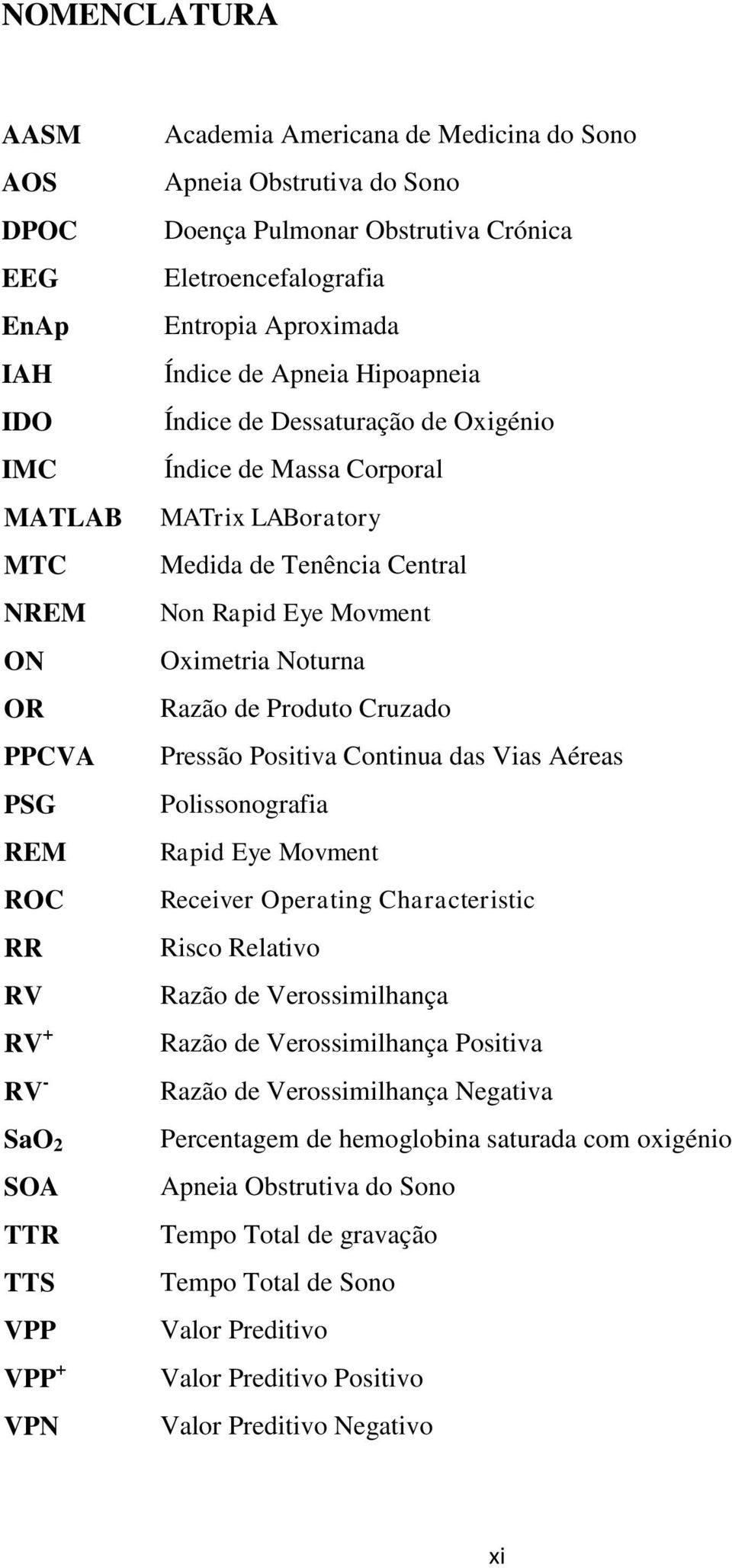 Tenência Central Non Rapid Eye Movment Oximetria Noturna Razão de Produto Cruzado Pressão Positiva Continua das Vias Aéreas Polissonografia Rapid Eye Movment Receiver Operating Characteristic Risco